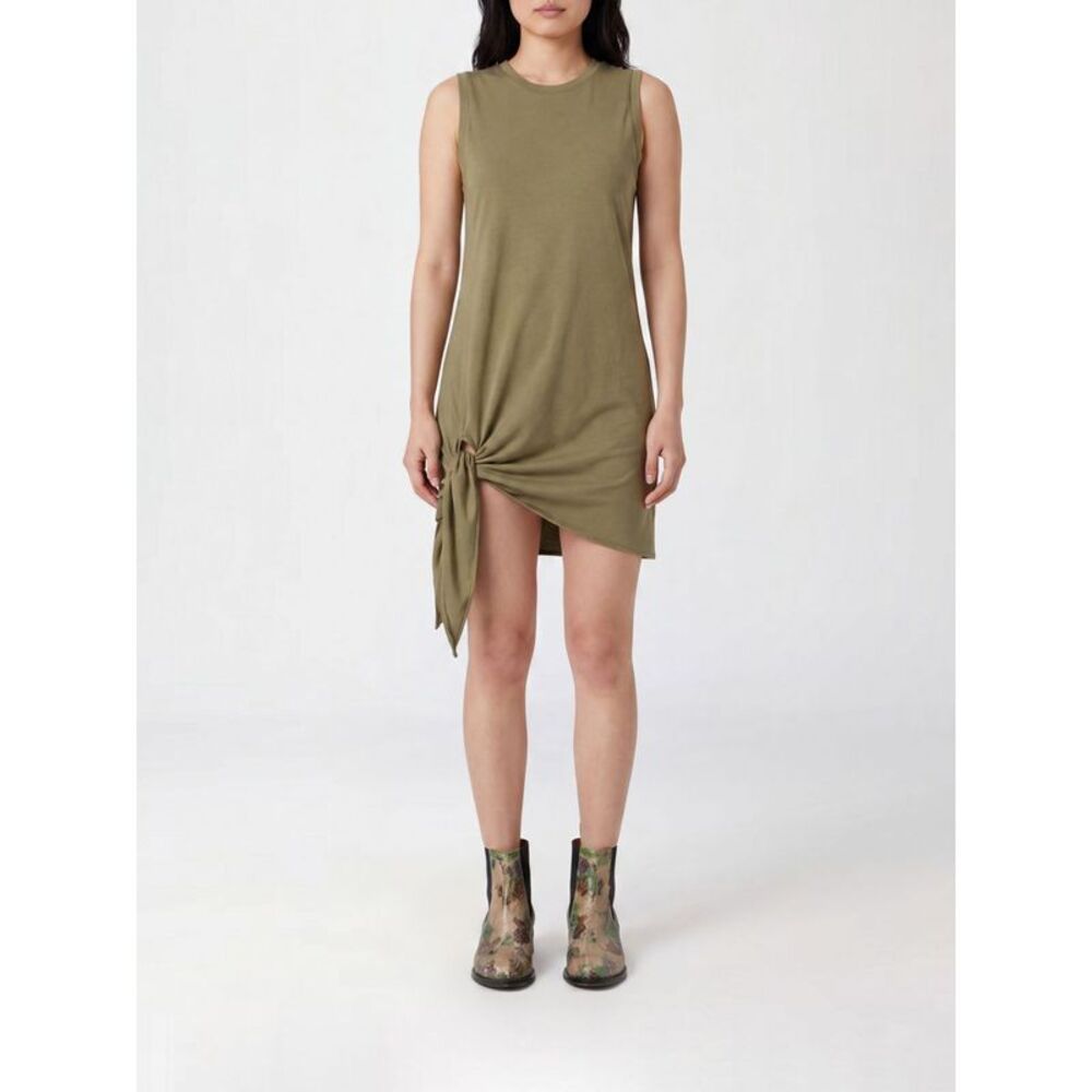 Jw Anderson Women Jw Anderson Sleeveless Cotton Mini Dress With Knot Detail